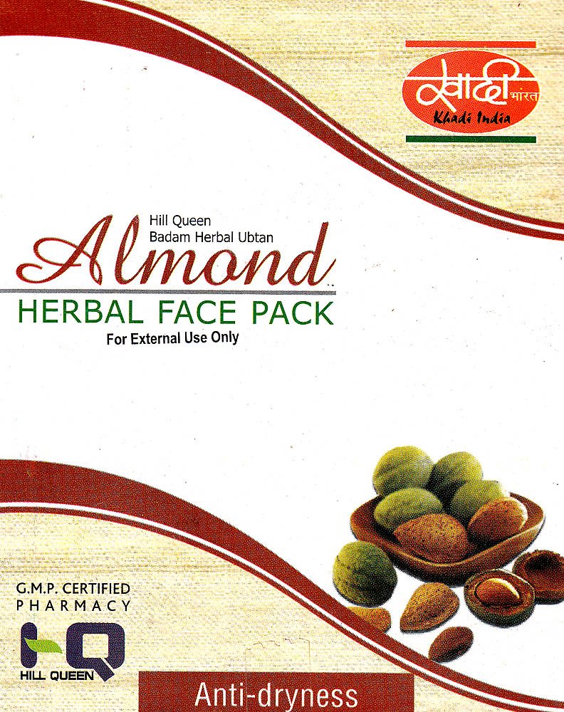 Hill Queen Badam Herbal Ubtan Almond Herbal Face Pack (For External Use Only) - book cover
