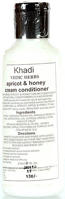 Khadi Vedic Herbs Apricot & Honey Cream Conditioner - book cover