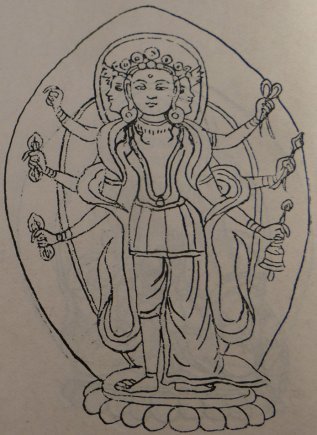 Fig. 56A: Mahāśaṅkhanātha Lokeśvara [The Indian Buddhist Iconography]