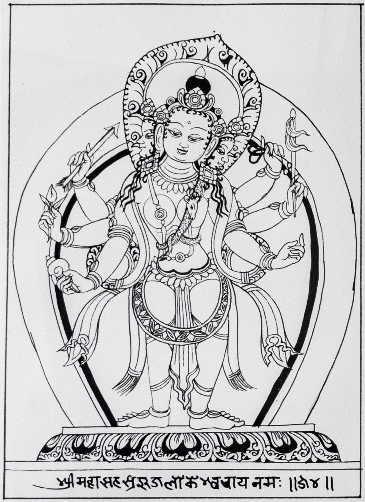 Mahāsahasrabhuja Lokeśvara [buddhist Art Gallery: 108 Bodhisattvas]