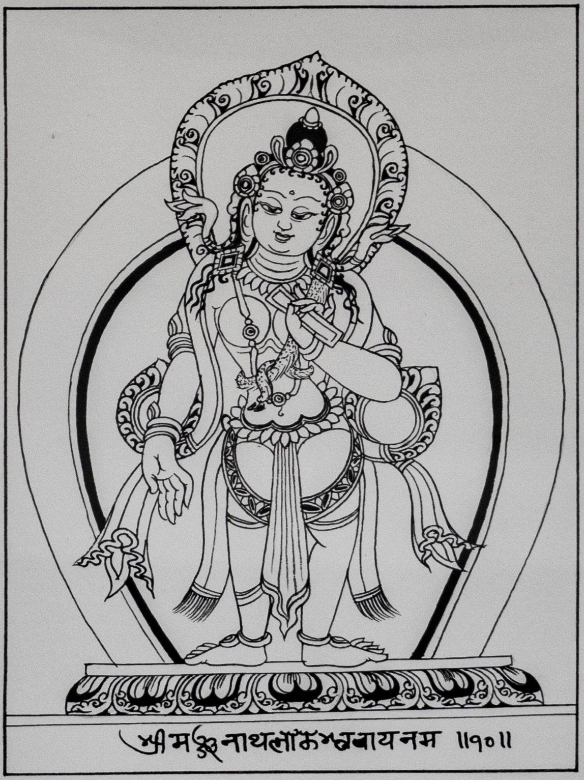 Mañjunātha Lokeśvara [Buddhist Art Gallery: 108 Bodhisattvas]