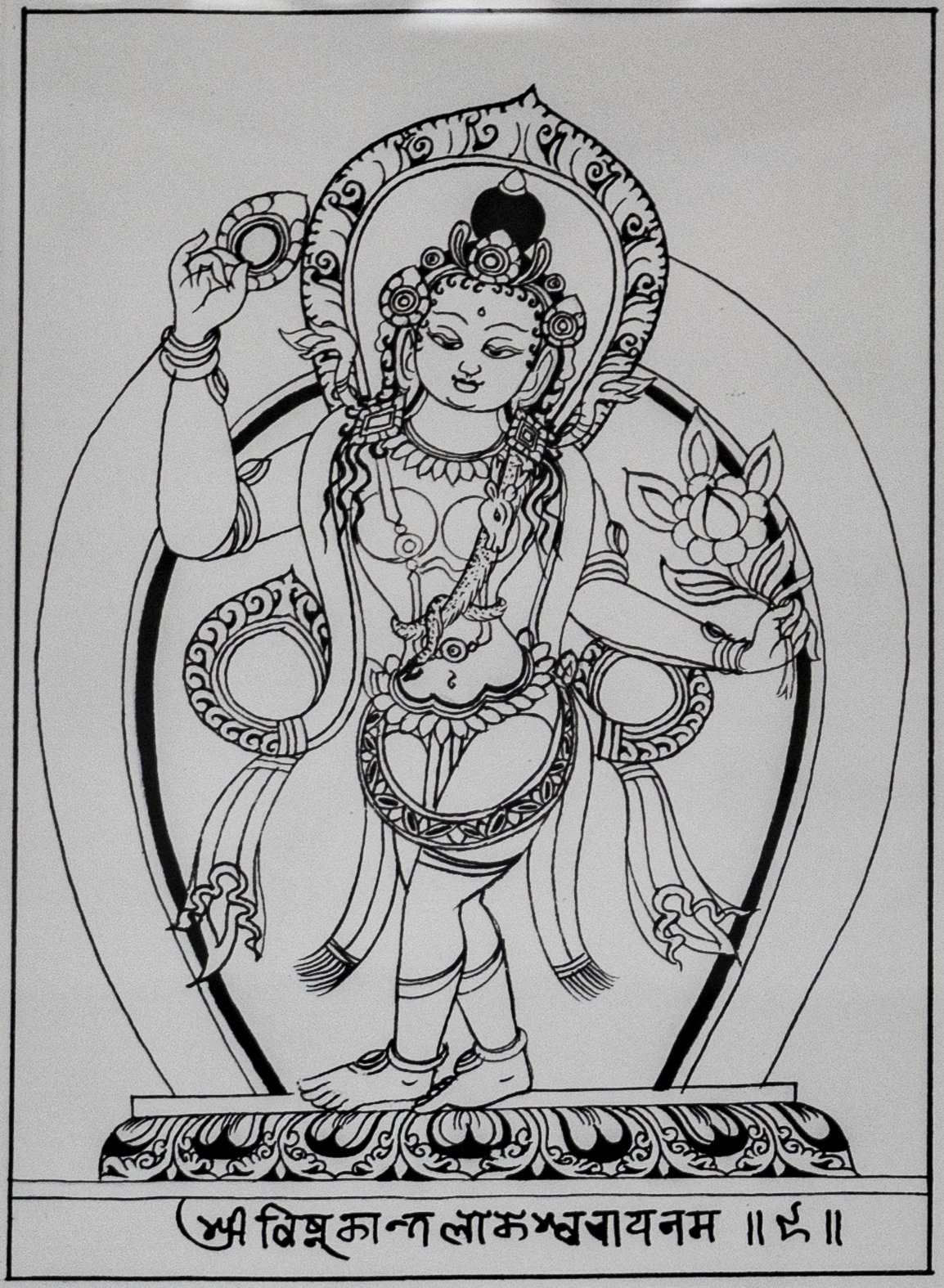 Viṣṇukānta Lokeśvara [Buddhist Art Gallery: 108 Bodhisattvas]